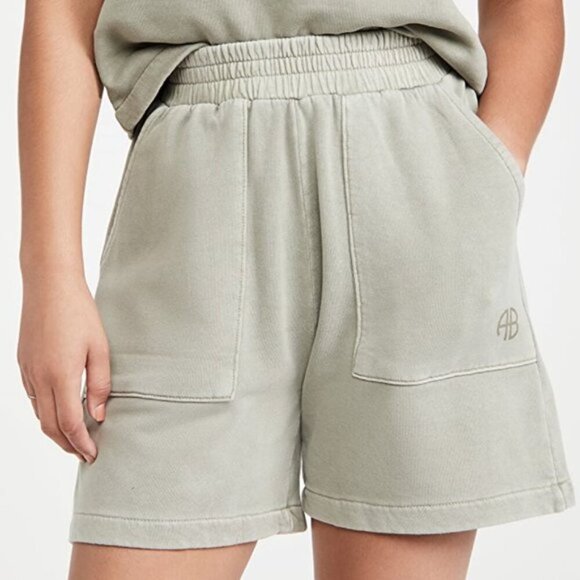 ANINE BING Kelsie Short in Green Khaki Size Small - Picture 1 of 10
